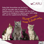 Cat eating Caru Daily Dish Smoothie from a bowl