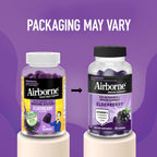 Airborne Elderberry + Zinc & Vitamin C Gummies For Adults, Immune Support Vitamin D & Zinc Gummies With Powerful Antioxidant Vitamins C D & E - 50 Gummies, Elderberry Flavor - Image 6