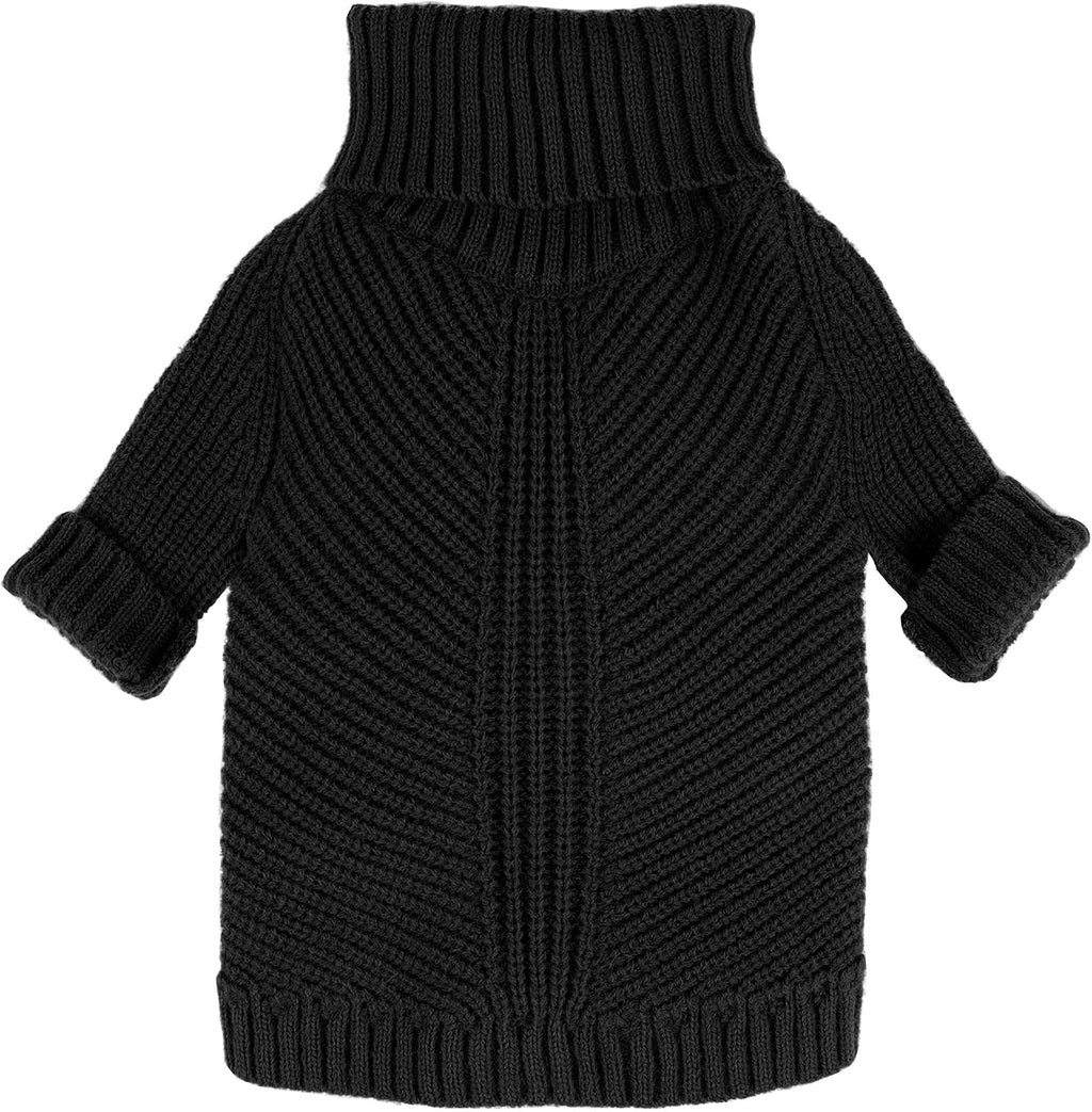 Fitwarm Thermal Knitted Dog Sweater Doggy Winter Coat Pet Clothes Doggie Turtleneck Jacket Puppy Outfits Cat Sweatsuit Sage Green Medium - Image 11