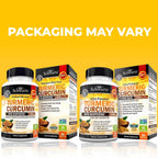 Back label of BioSchwartz turmeric capsules showing nutritional facts
