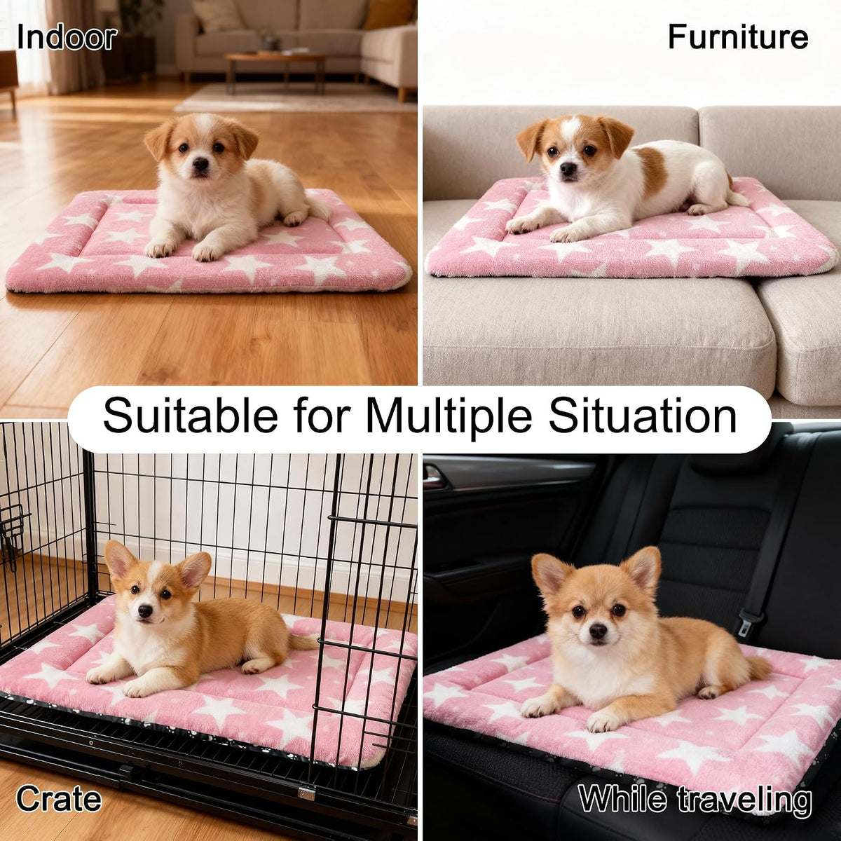 Side profile of 1.5 inch thick cozy dog cage cushion