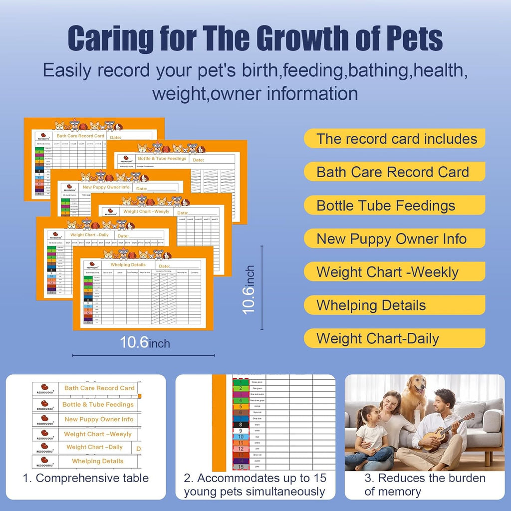 Premium USA imported dog delivery kit with puppy identification collars and feeding syringes.