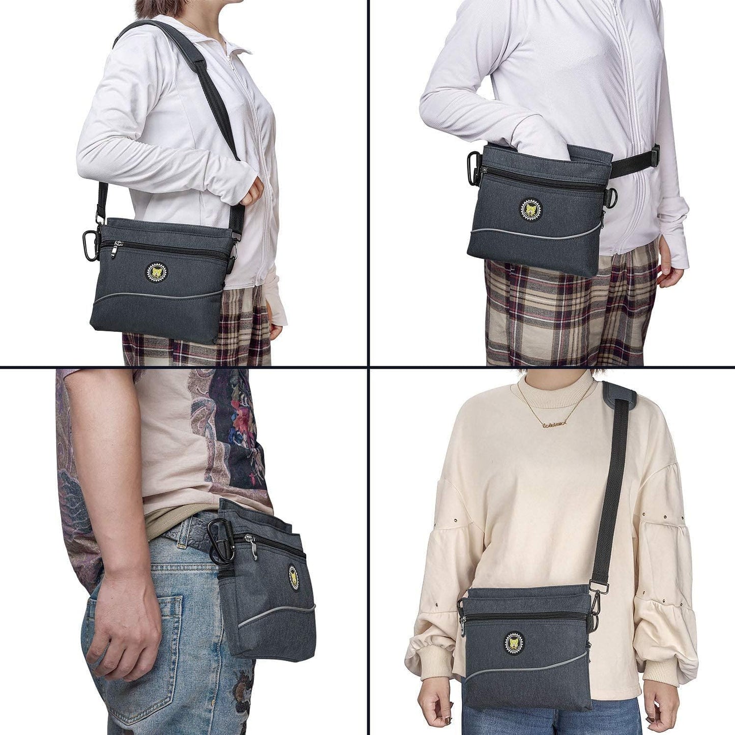 Viklluyr heavy duty pet pouch featuring the included metal carabiner clip