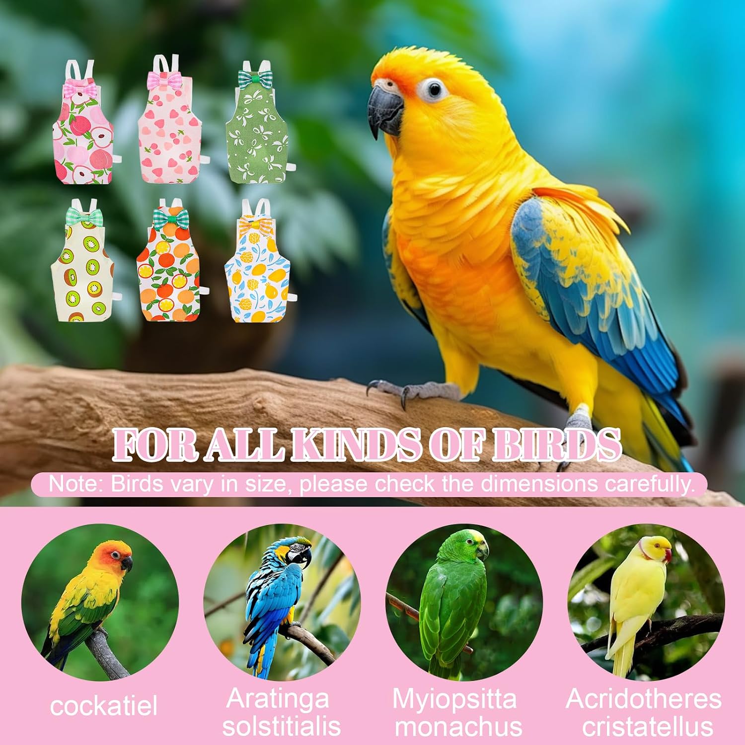 Eco friendly reusable pet bird diapers showing durable stitching