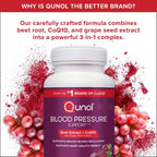Qunol 3-in-1 Beet Roots Capsules with CoQ10, Blood Pressure Support, 60ct - Image 4