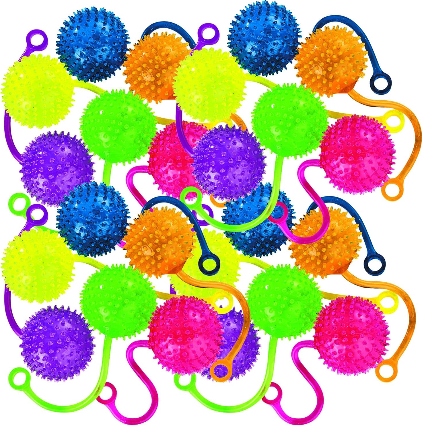 Fun Express Mini Neon Water YoYo Balls set of 24 front view
