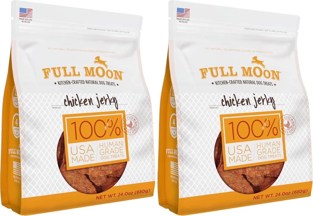 Full Moon Chicken Jerky Healthy All Natural Dog Treats Human Grade Made in USA Grain Free 12 oz - Image 11