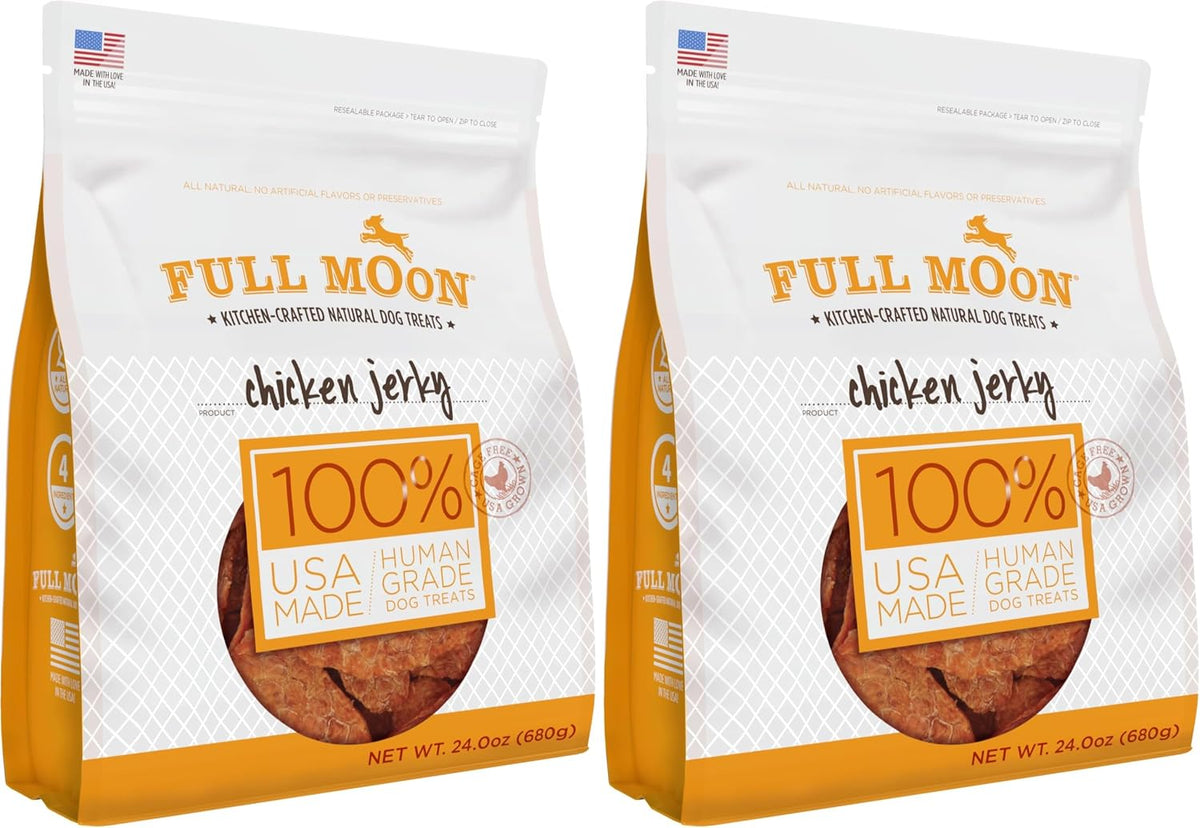 Full Moon Chicken Jerky Healthy All Natural Dog Treats Human Grade Made in USA Grain Free 12 oz - Image 11