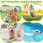 Side profile of dog wearing Monipgu flea and tick collar
