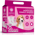 American Kennel Club Female Dog Wrap disposable diapers front view packaging showing fifty count