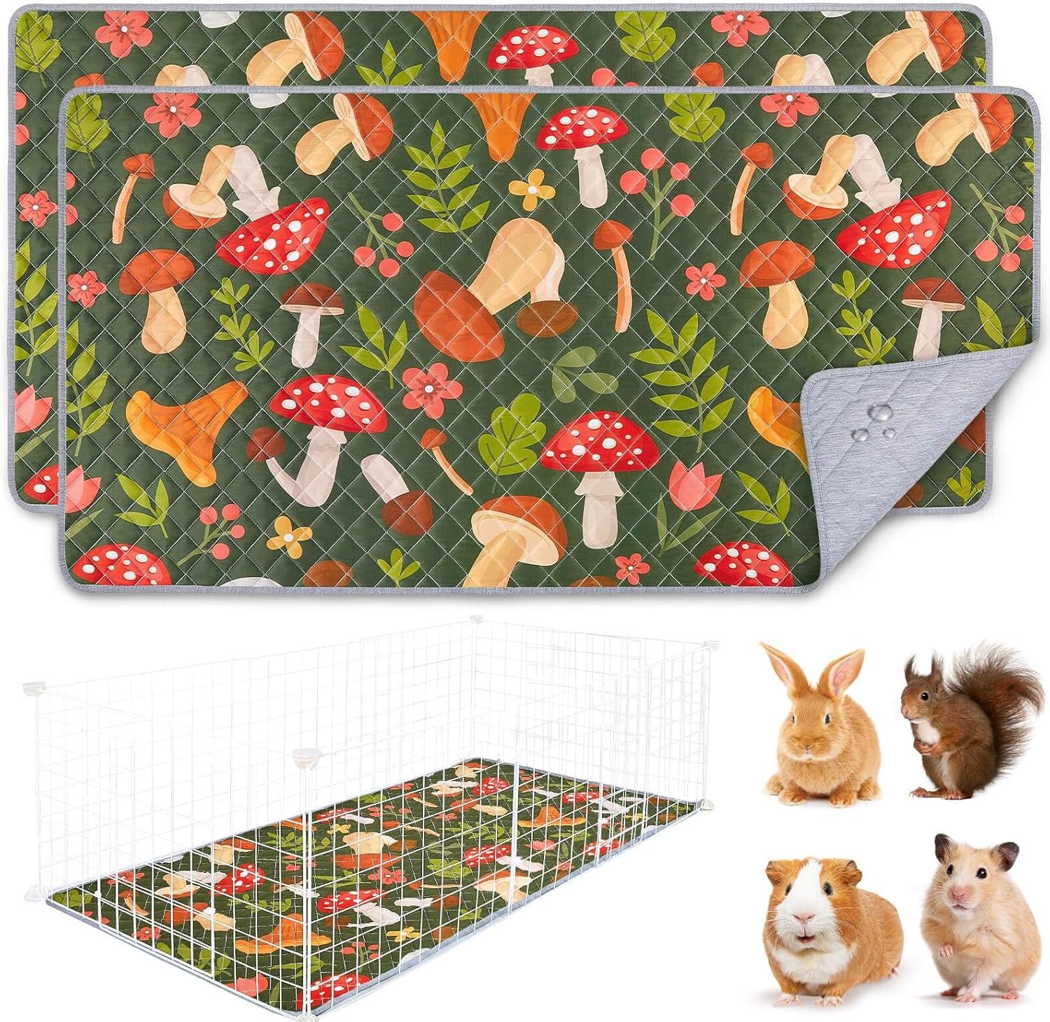 Unicorn Catcher 2 pack guinea pig cage liner front view