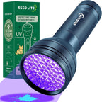 Esco Lite 51 LED UV blacklight flashlight front view for pet urine detection.