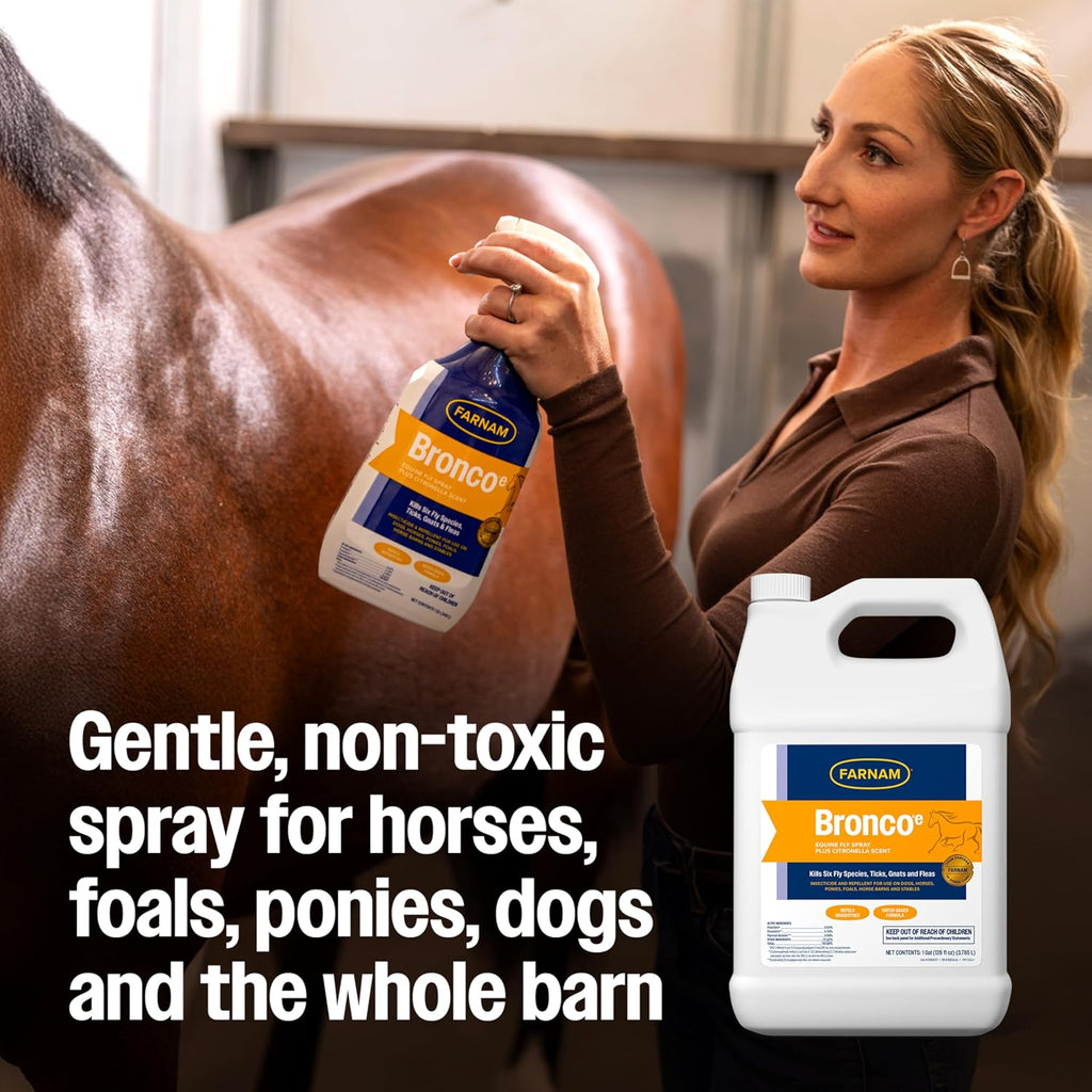 Farnam Bronco E equine spray bottle profile view