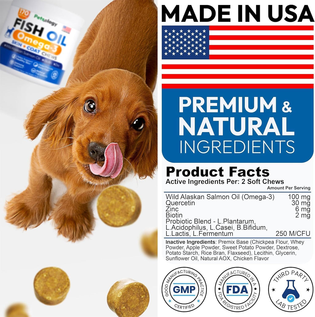 USA made dog joint and heart support vitamins container side view