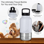 Leak proof dog flask with silicone gasket seal close up view