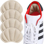 Huethy Back of Heel Cushion Inserts beige 4 pack front view for shoe fit.