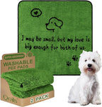 Qeils washable dog pads folded in a stack