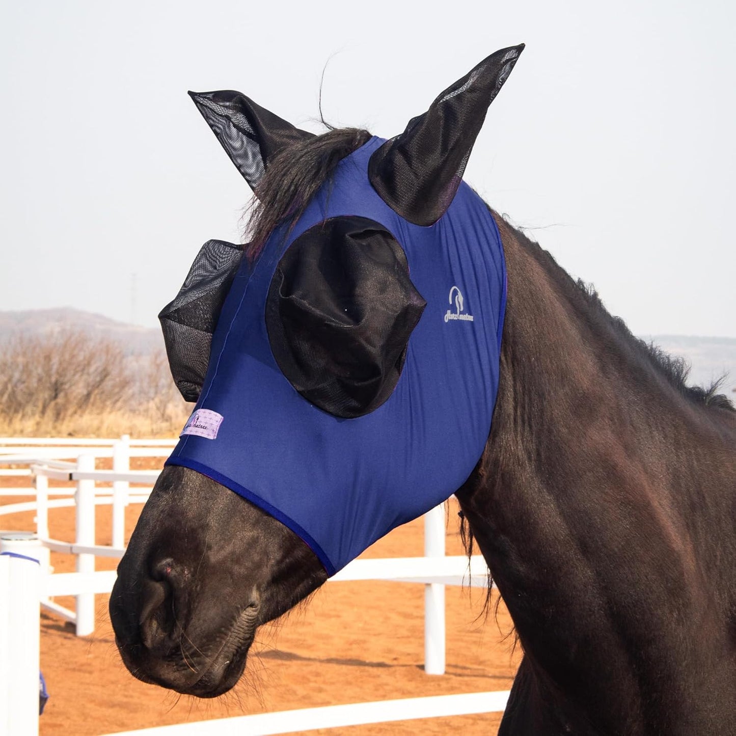Stretchy Horse Fly Mask with Ears,Extra-Large Eyes & Mane Opening - Soft, Breathable Fly Mask for Horses, Tangle-Free Design, Enhanced Visibility (Leopard Print, Full (Large)) - Image 13