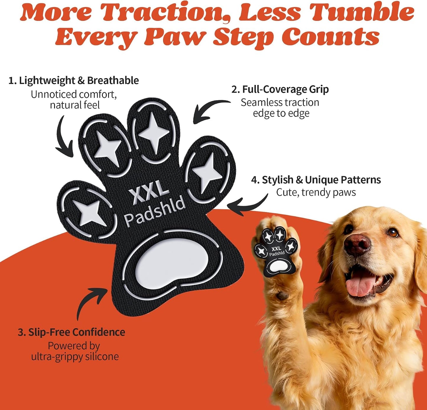 Package contents showing 24 pieces of dog paw protectors
