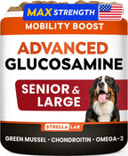 Glucosamine Treats for Dogs - Joint Supplement w/Omega-3 Fish Oil - Chondroitin, MSM - Advanced Mobility Chews - Joint Pain Relief - Hip & Joint Care - Chicken Flavor - 120 Ct - Made in USA - Image 12