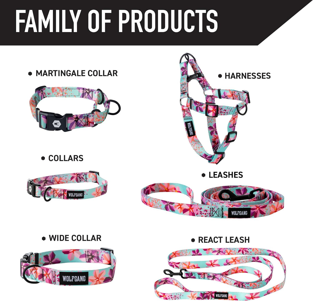 Detailed view of the abrasion resistant polyester webbing and DigiFloral pattern