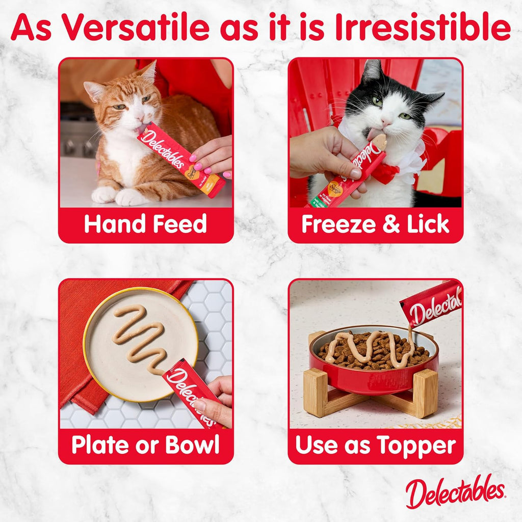 Delectables tuna flavor Squeeze Up tube label.