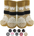 PUPTECK Anti Slip Dog Socks with Double Grippers for Hardwood Floors, Shoes for Hot/Cold Pavement, Boots & Paws Protectors to Prevent Licking, Traction Booties for Senior Small Large Dogs - Image 11
