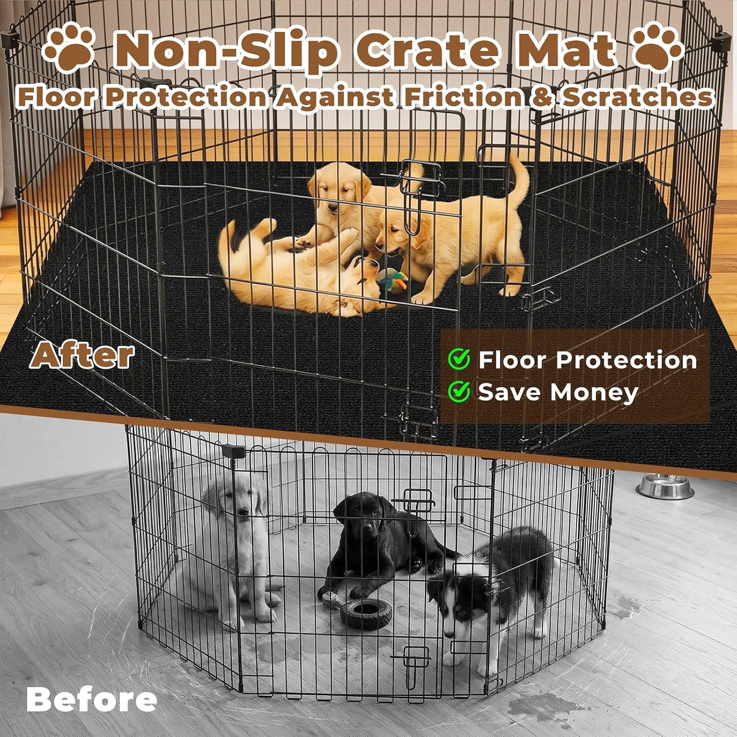 Heliospark dog training mat showing non-slip waterproof backing