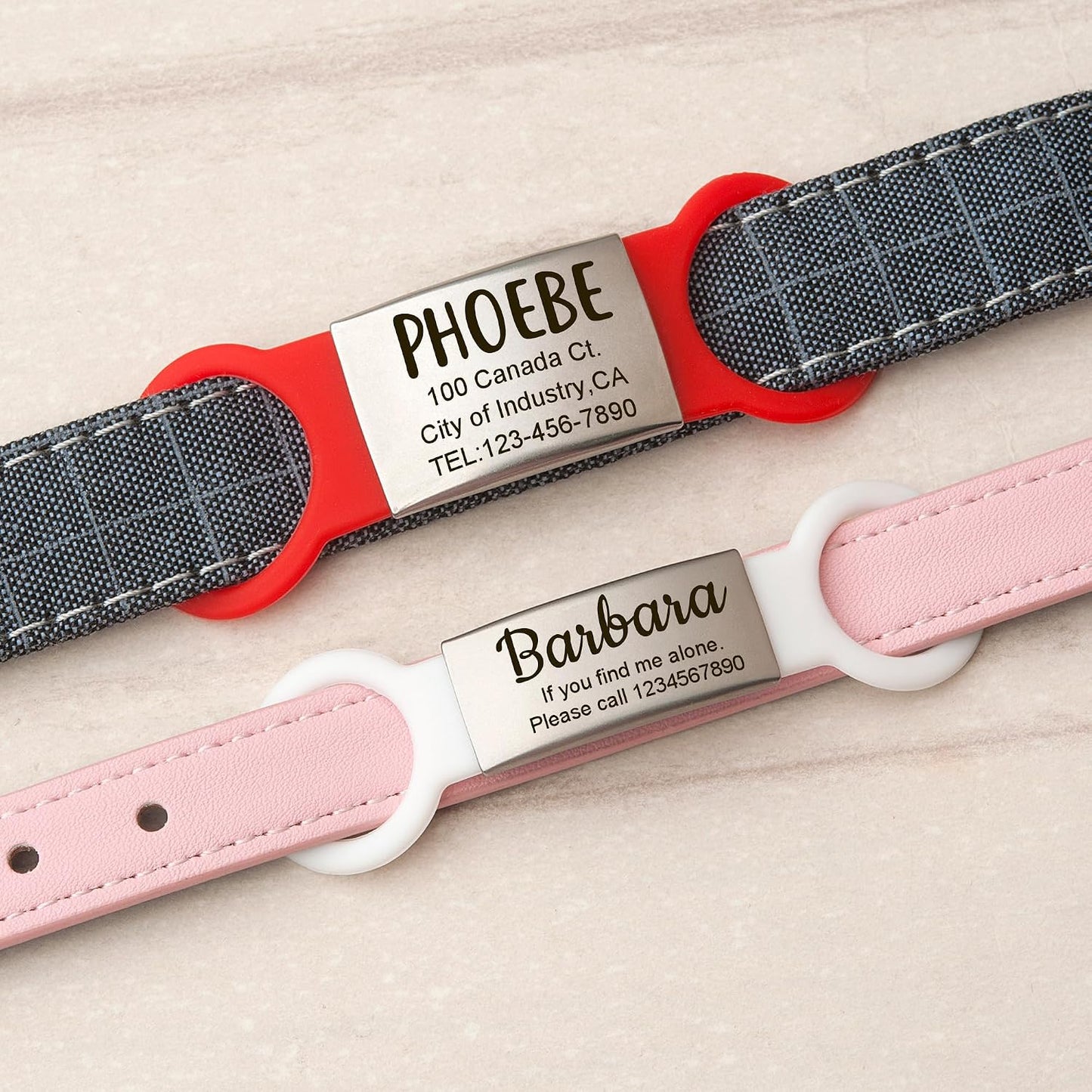 Anavia stretchable silicone band pet safety tag in black color option
