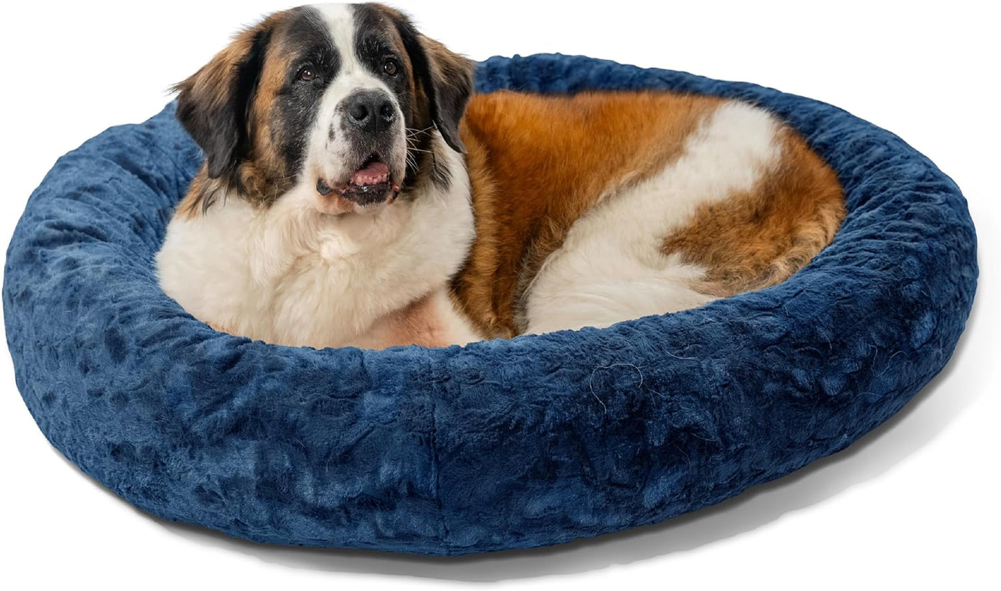 Best Friends by Sheri The Original Calming Donut Dog Bed for Small Dogs up to 25 lbs, Shag Faux Fur, Taupe, 23" x 23" - Image 13