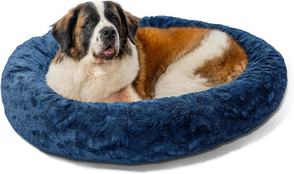 Best Friends by Sheri The Original Calming Donut Dog Bed for Small Dogs up to 25 lbs, Shag Faux Fur, Taupe, 23" x 23" - Image 13