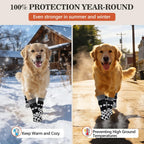 Dog Grippy Socks for Senior Dog - Double Side Dogs Booties to Prevent Licking, Boots & Paw Protectors for Hardwood Floors, No Twist Non Slip Socks for Small Medium Large Dogs, Black, L - Image 9