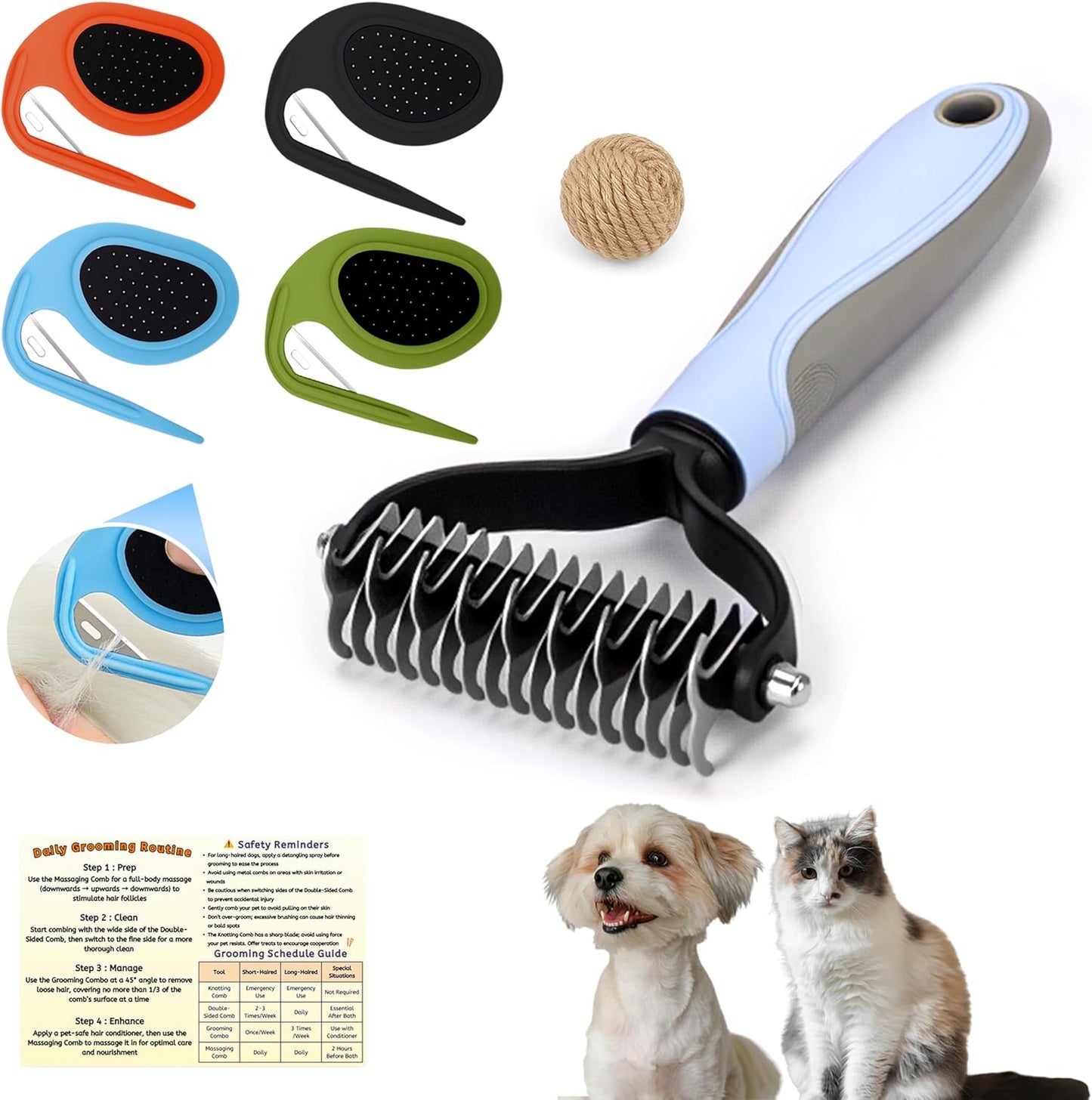 Professional grade YTaraHub cat and dog deshedding tool components