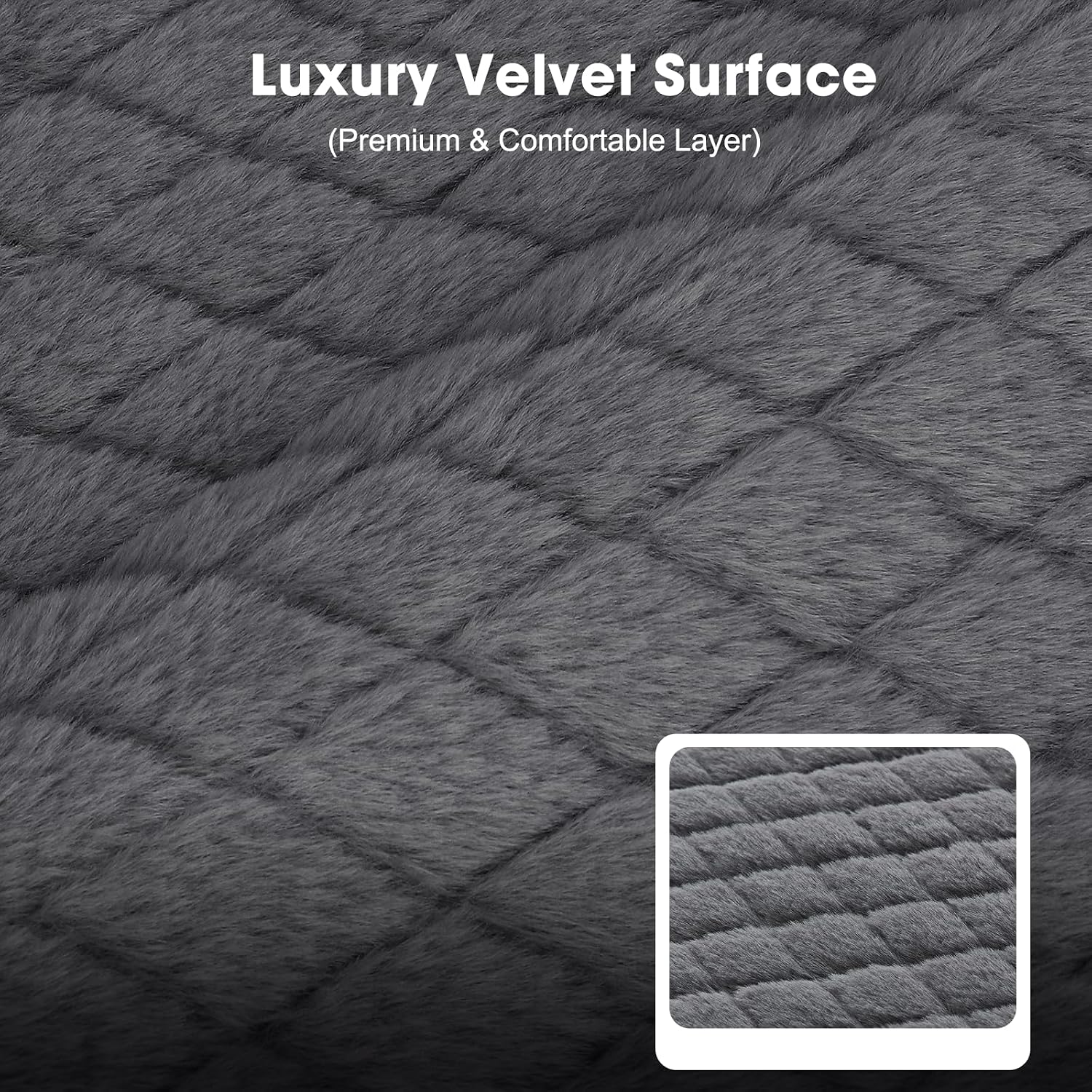 Waterproof lining detail on large pet mattress