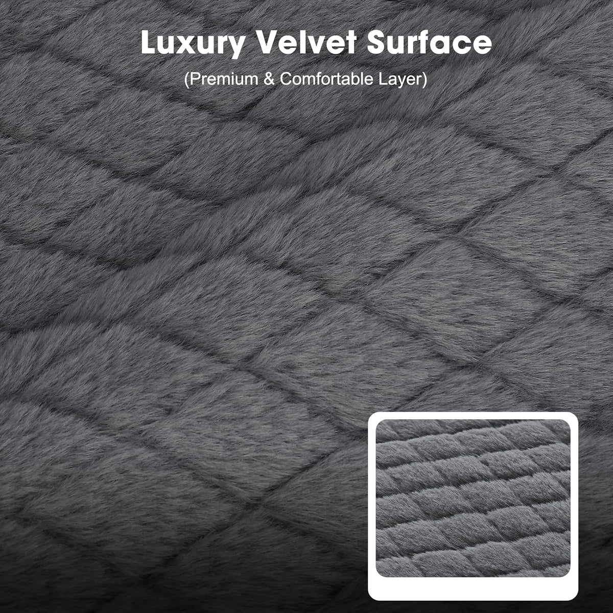 Waterproof lining detail on large pet mattress