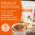 Small dog eating healthy homemade meal from Dr. Harvey's