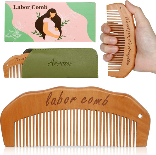 Arrozon wooden labor comb front view