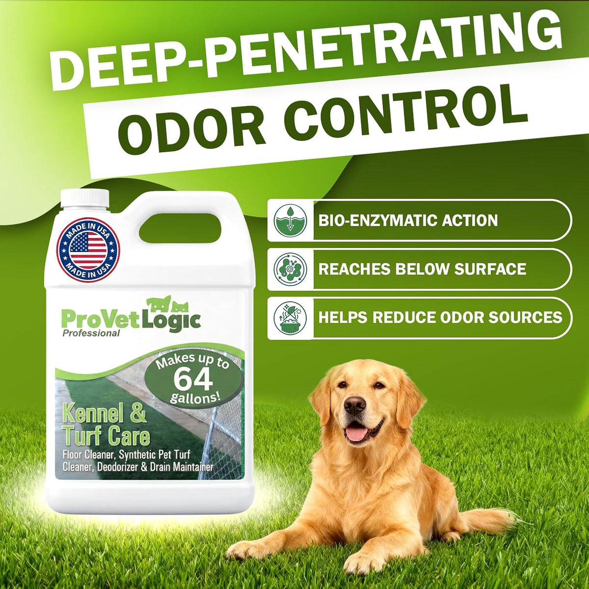 ProVetLogic concentrated pet turf cleaner jug side profile