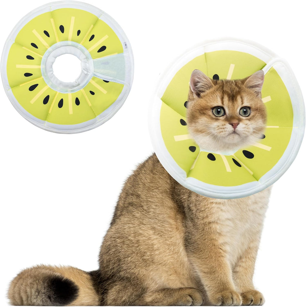 Soft Adjustable Cat Cone Collar, Comfortable Recovery Collar for Cats After Surgery (Dark Blue, Small) - Image 12