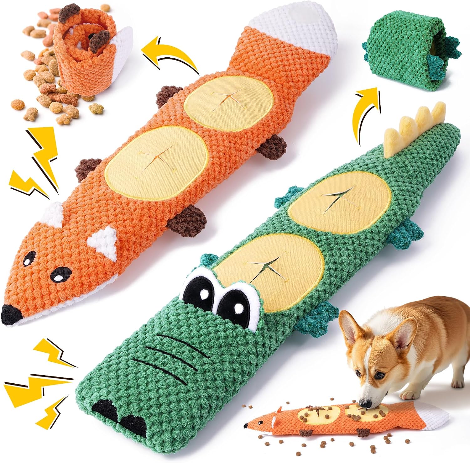 XIUGOAL dog toys for aggressive chewers pack of two front view