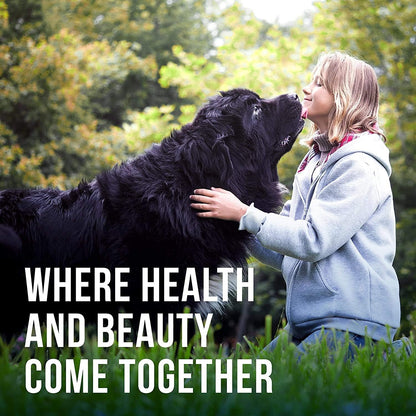 SynergyLabs Omega fatty acid liquid additive for canine nutrition.