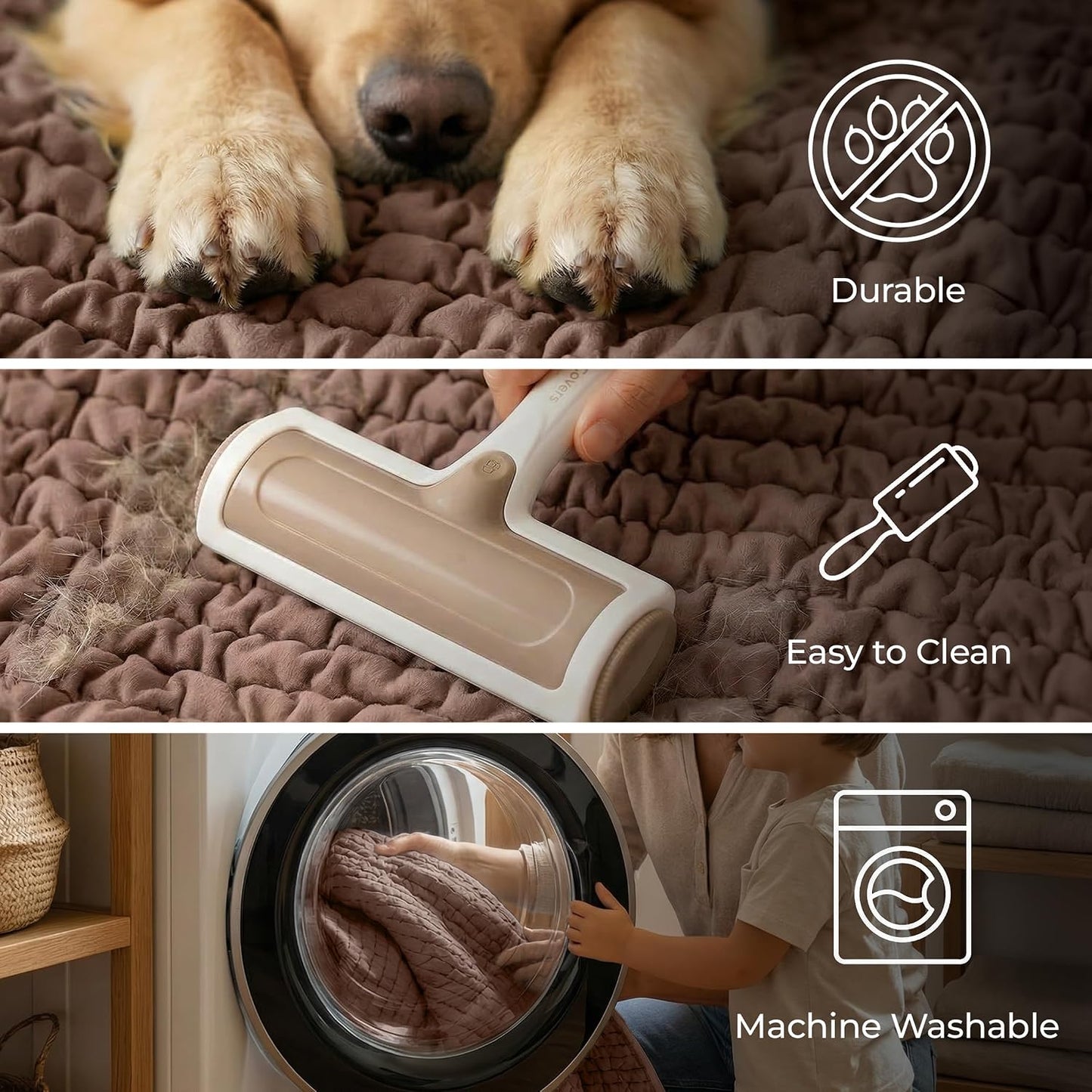 Stain proof pet friendly blanket guarding upholstery against dogs and cats