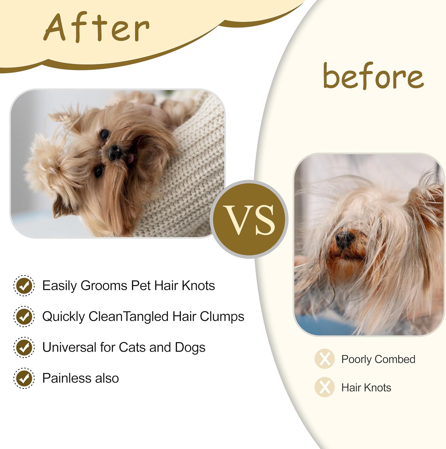 YTaraHub pet hair grooming tool set in various colors