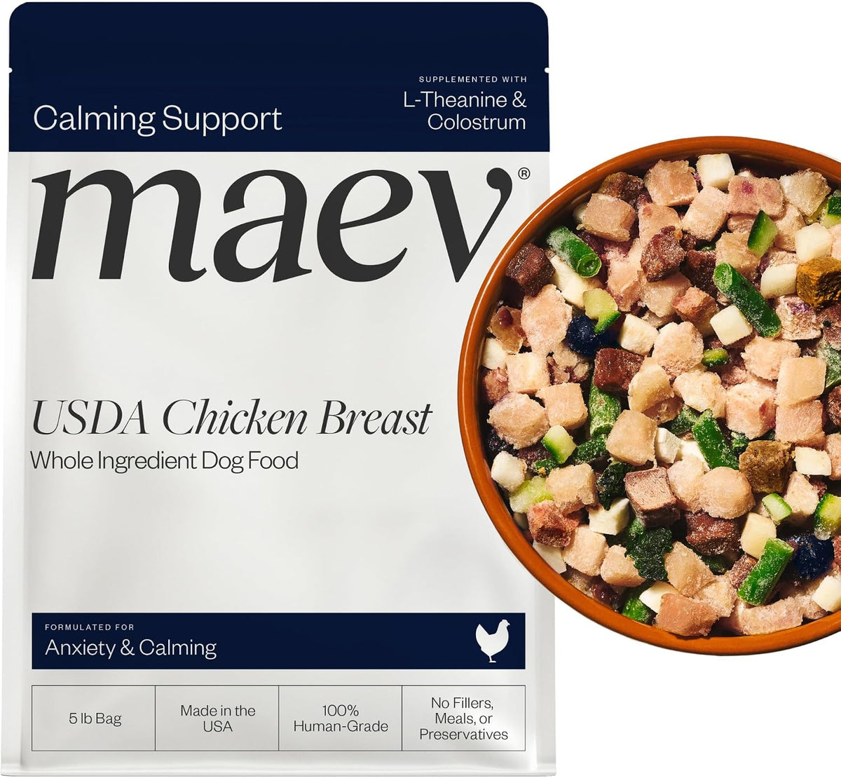 Maev Human-Grade Fresh-Frozen Beef Dog Food, Anxiety & Calming Formula | High-Protein, Grain-Free, Whole Ingredient Raw Food for Dogs | Complete & Balanced Meal or Topper | Made in USA | 5 lb - Image 12
