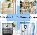 Daoeny seed catcher installed on a rectangular parrot cage