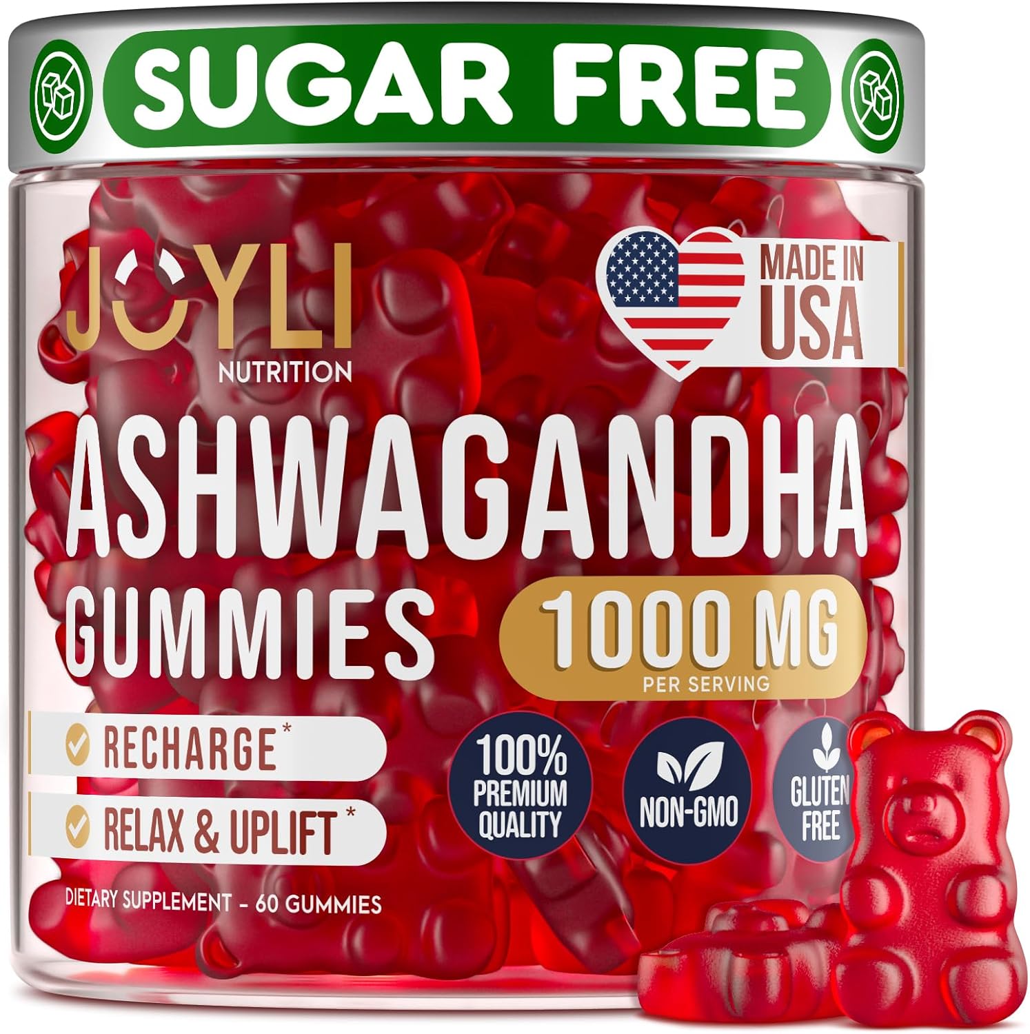 Ashwagandha gummies with Vitamin C and Zinc for natural calm and stress support