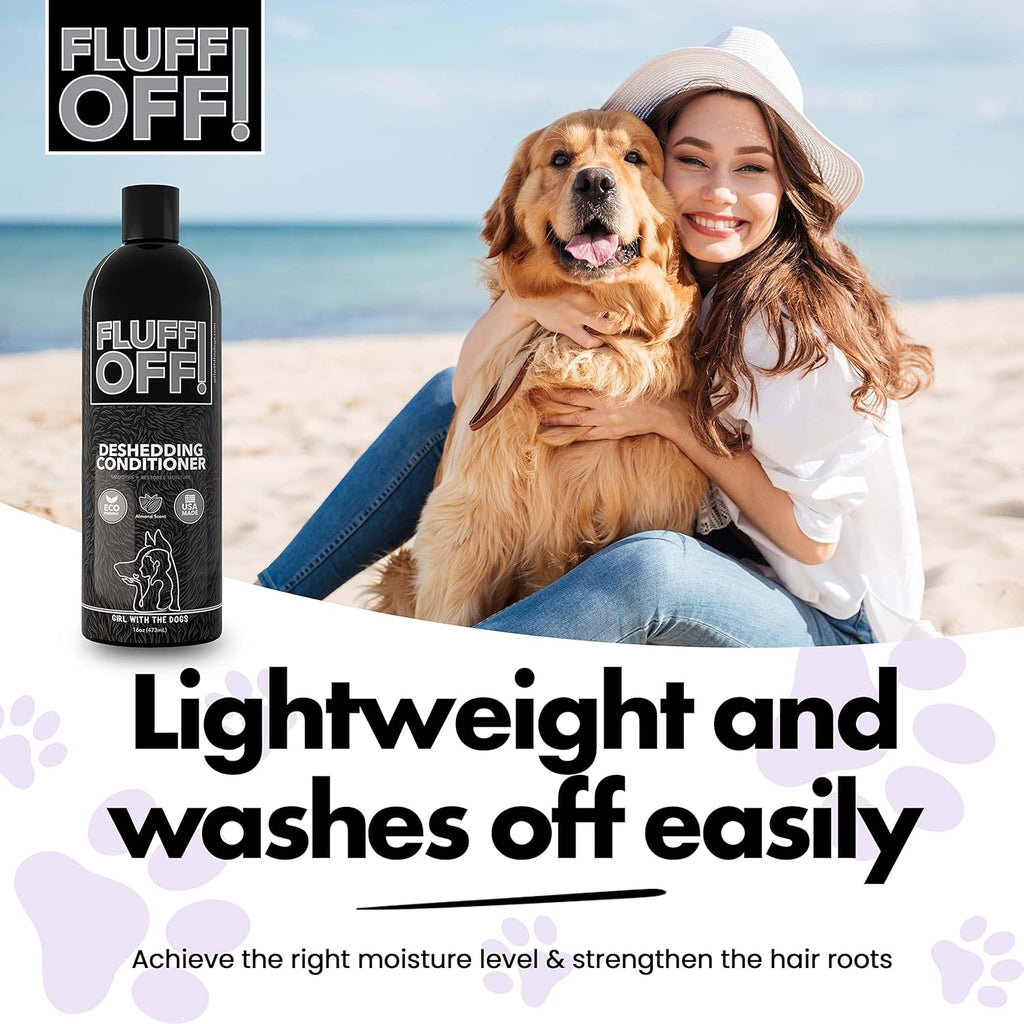 Girl With The Dogs brand natural deshedding conditioner for undercoat removal