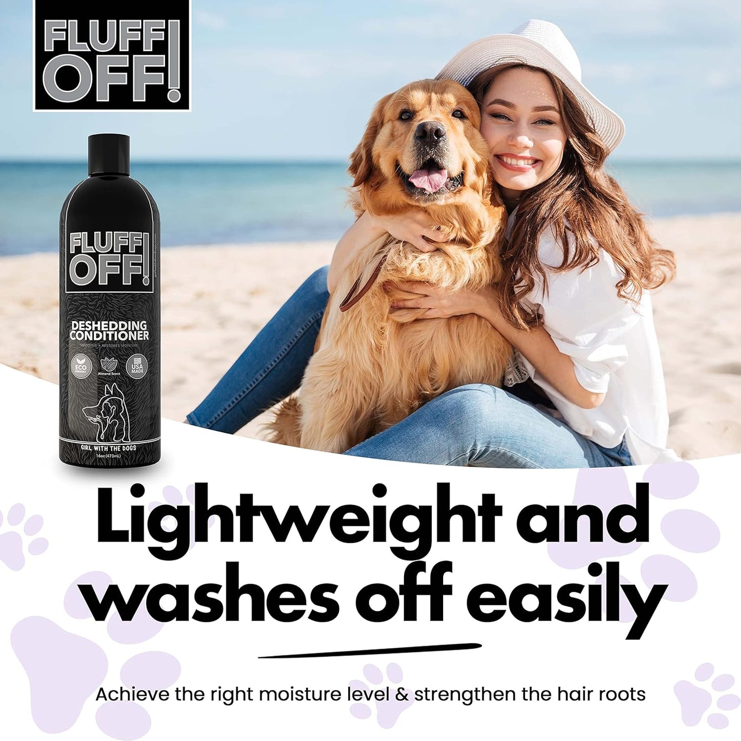 Girl With The Dogs brand natural deshedding conditioner for undercoat removal
