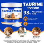 Puravita taurine 200 grams jar showing dose instructions