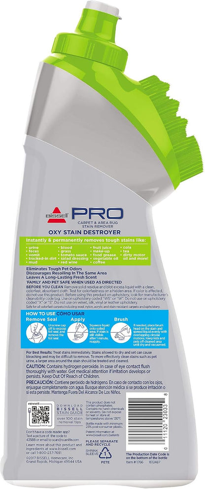 Bissell Pro Oxy Stain Destroyer Pet with integrated brush head detail